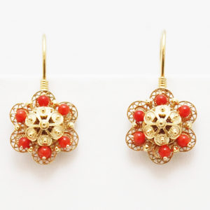 coral earrings